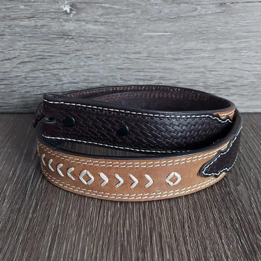 3D Arrow Stitch Western Belt 26